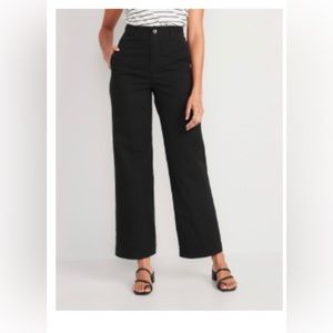 Old Navy High Waisted Canvas Wide-Leg Work Pants